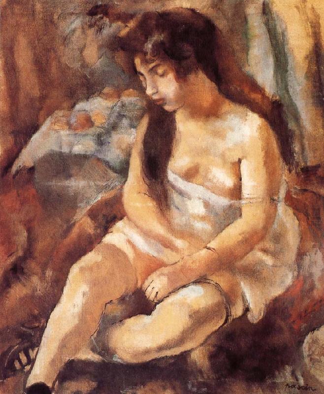 Jules Pascin Seated portrait of maiden china oil painting image